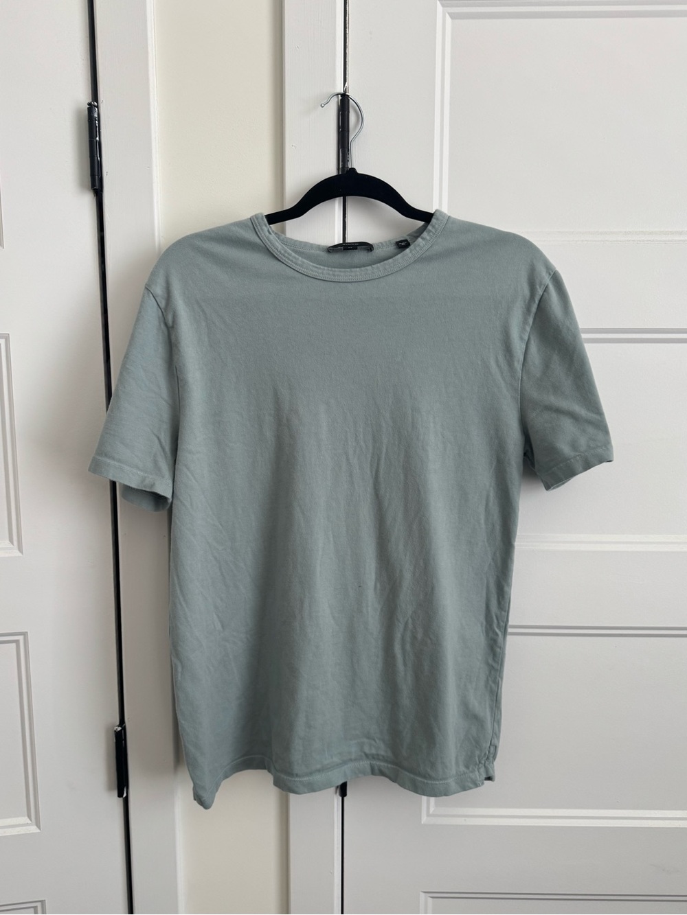 Vince Cotton Short Sleeve T-Shirt in Light Blue / Turquoise | 100% Cotton